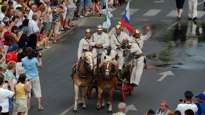 Lánglovagok a Körös menti síkon -Tűzoltó Csillagtúra harmadízben Gyulán.Fotó:Bagyinszki Zoltán