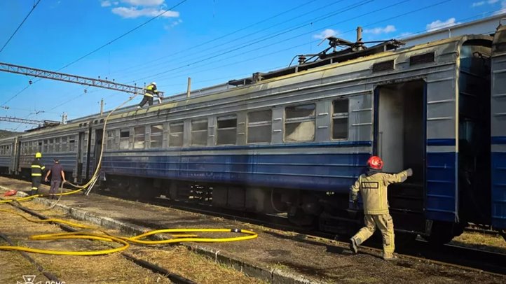 Kigyulladt egy vonat az Ungvári járásban