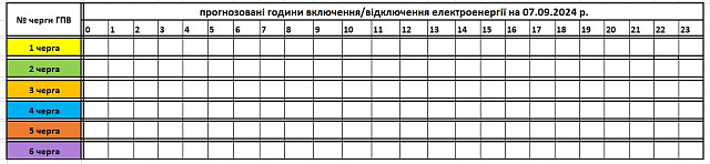 Szeptember 7-ei áramszünetek ütemterve Kárpátalján