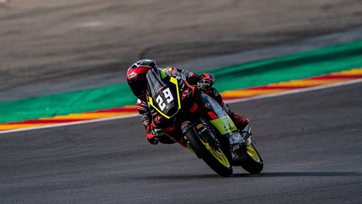 Junior GP: Farkas Kevin hatalmas bukása után nem tudott rajthoz állni Aragónban. Fotó: DASTMEDIA