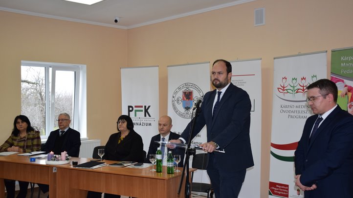 Bővülő hálózat – Óvodaátadás Búcsúban - Nacsa Lőrinc: Aki háborúban óvodát épít, az hisz a békében és a jövőben. Fotó: Kárpátinfó/ Kovács Elemér