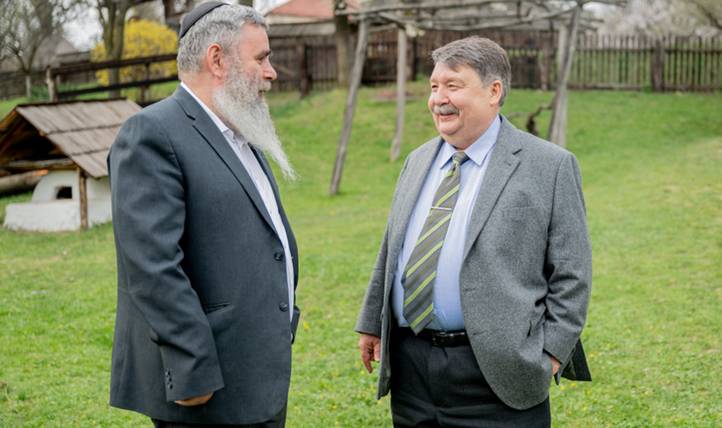 Szabó György rabbi és Bacskai József Fotó: Szollár Zsófi / Index