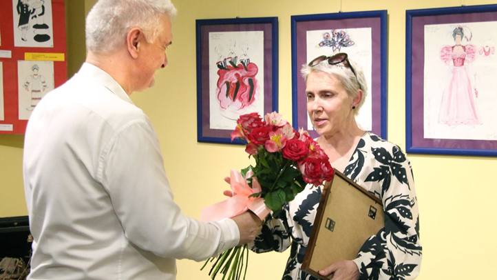 Jubileumi kiállítás az Ungvári Magyar Házban - Zajceva Emma színházi díszletei. Fotó: Olekszij Popov