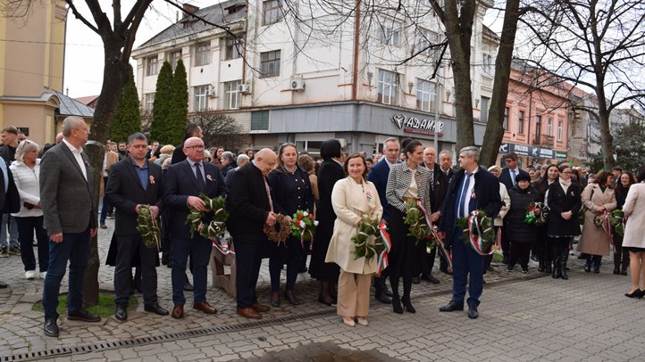Rákóczi Főiskola: Ünnepség az 1848-49-es forradalom és szabadságharc tiszteletére - Béke, szabadság, egyetértés. Fotó: Kárpátinfó/ Kovács Elemér