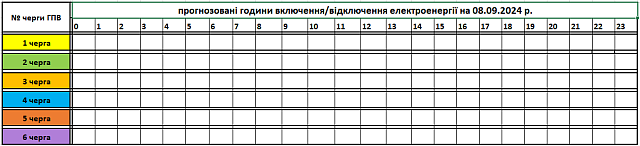 Szeptember 8-ai áramszünetek ütemterve Kárpátalján