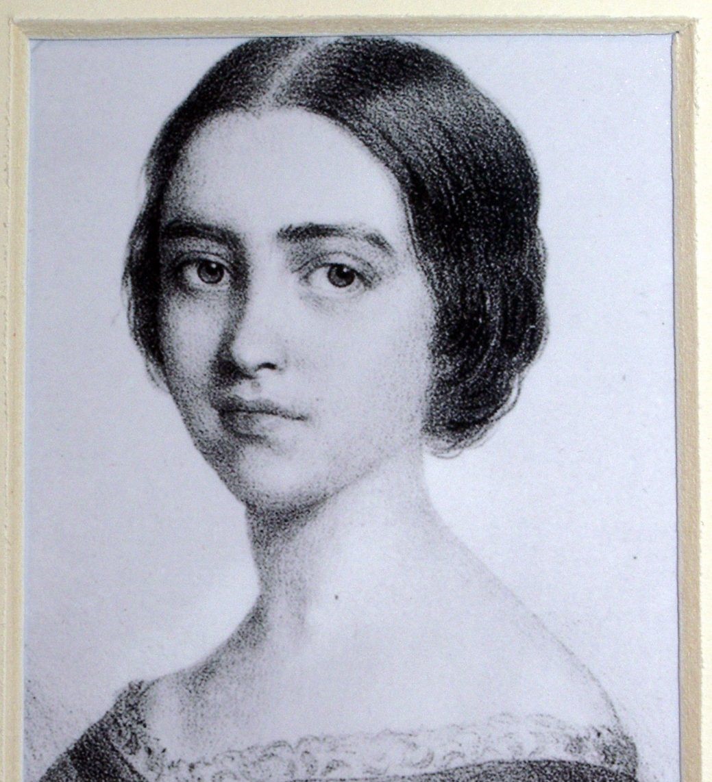 Barabás Miklós Szendrey Júliáról 1848-ban készült litográfiája (Fotó: Nemzeti Fotótár/Reprodukció)