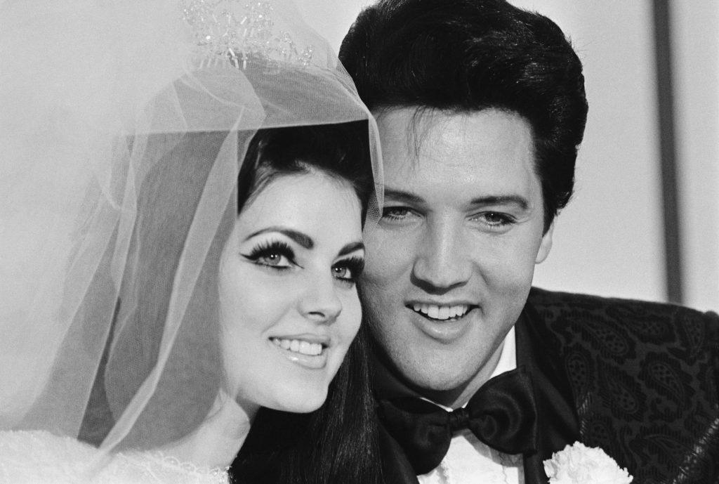 Priscilla és Elvis Presley az esküvőjük napján 1967-ben, Las Vegas-ban (Fotó: Getty Images)