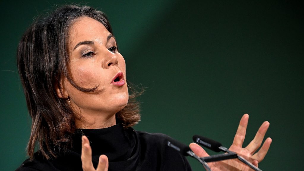 Annalena Baerbock német külügyminiszter (Fotó: TI/EPA/Sascha Steinbach)