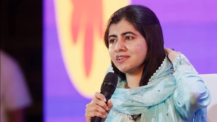 Malala Juszafzai Nobel-békedíjas pakisztáni gyermekjogvédő (Fotó: MTI/EPA-EFE/Antonio Lacerda)