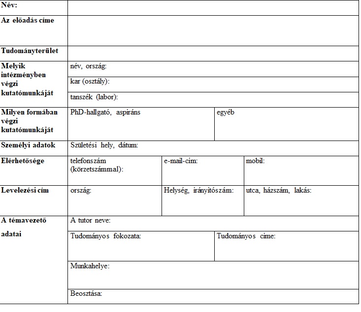 Fiatal Kárpátaljai Magyar Kutatók Konferenciája