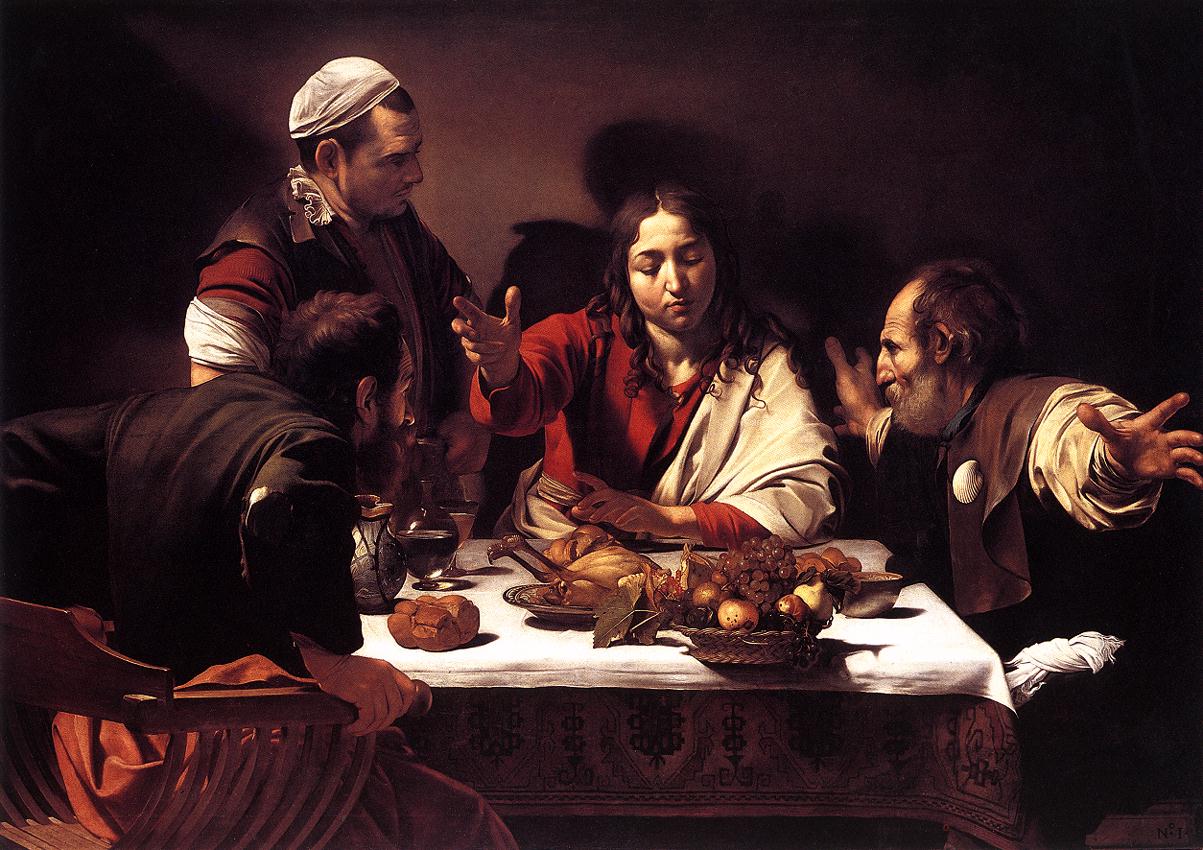 Caravaggio: Emmauszi vacsora (forrás: Wikipedia)