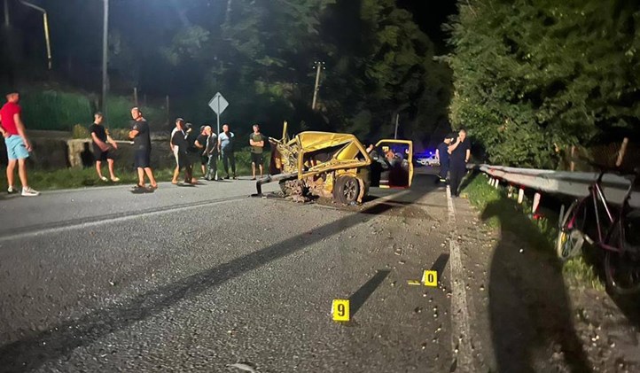 Egy nő és egy 2 éves gyermek életét vesztette a Beregszászi járásban történt közúti balesetben. Hárman megsérültek. Fotó: Kárpátaljai Rendőrség