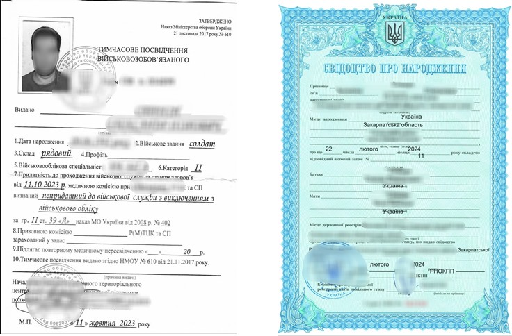 Kárpátalján az ukrán határőrök feltartóztattak két katonakorú férfit, akik hamisított okmányokkal próbáltak Magyarországra utazni - jelentette az Ukrán Állami Határőrszolgálat honlapja. Fotó: DPSZU