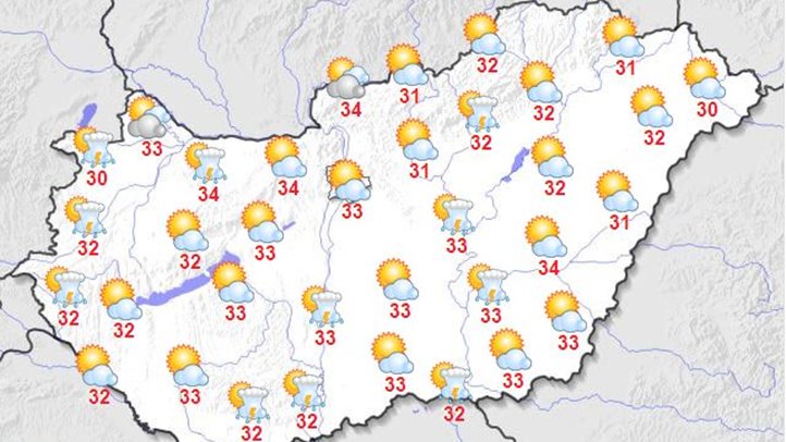 Égi parádé: hőséggel, zivatarokkal és szélviharral indul a hét