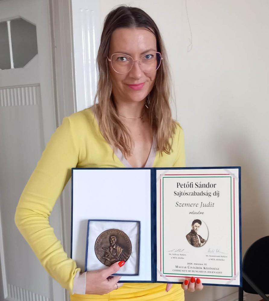Petőfi Sándor Sajtószabadság-díjat kapott Szemere Judit