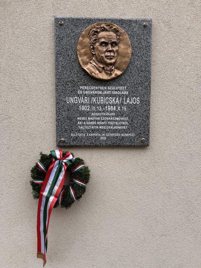 Ungvári Lajos-emléktáblát avattak Ungváron