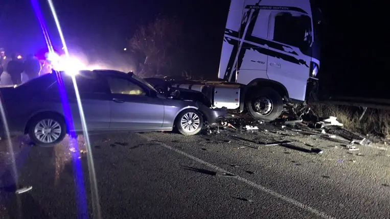 Halálos közlekedési baleset Kárpátalján (Fotó: Nemzeti Rendőrség)