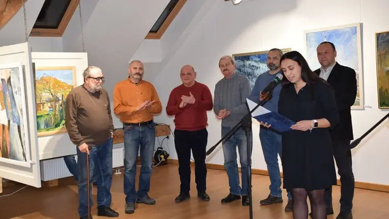 Képzőművészeti kiállítás a Munkácsy Mihály Magyar Házban. (Fotó: Kovács Elemér)