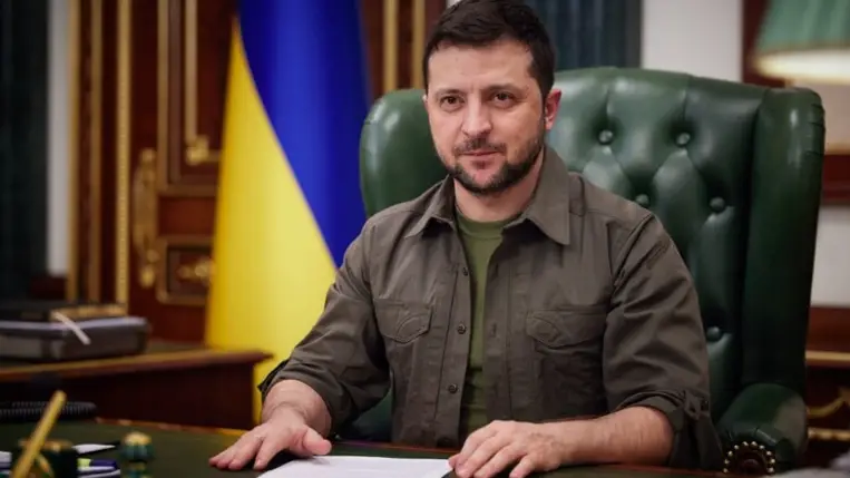 Volodimir Zelenszkij ukrán elnök. Fotó: President.gov.ua