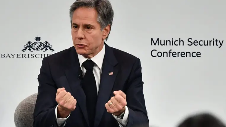 Antony Blinken amerikai külügyminiszter. Fotó: MTI/EPA/Szilágyi Anna