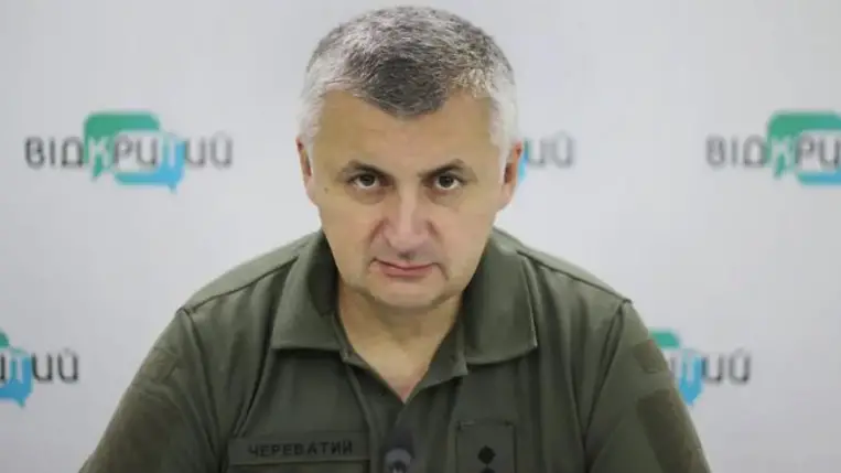 Szerhij Cserevatij, az ukrán keleti fegyveres erők szóvivője. Fotó: facebook.com/sergij.cerevatij