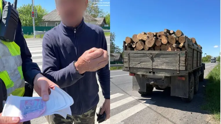 200 hrivnyával próbálta jobb belátásra bírni a rendőröket. Fotó: Kárpátaljai Járőrszolgálat