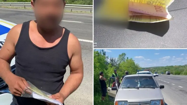 Kenőpénz: 200 hrivnyával próbálkozott a szabálytalankodó sofőr. Fotó: Kárpátaljai Járőrszolgálat