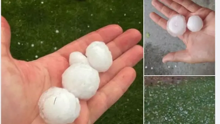 Dió méretű jégesővel érkeztek a zivatarok hétfő este Magyarországra. Fotó: Idokep.hu