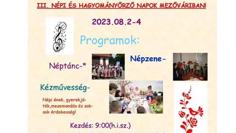Hagyományőrző napok Mezőváriban idén is