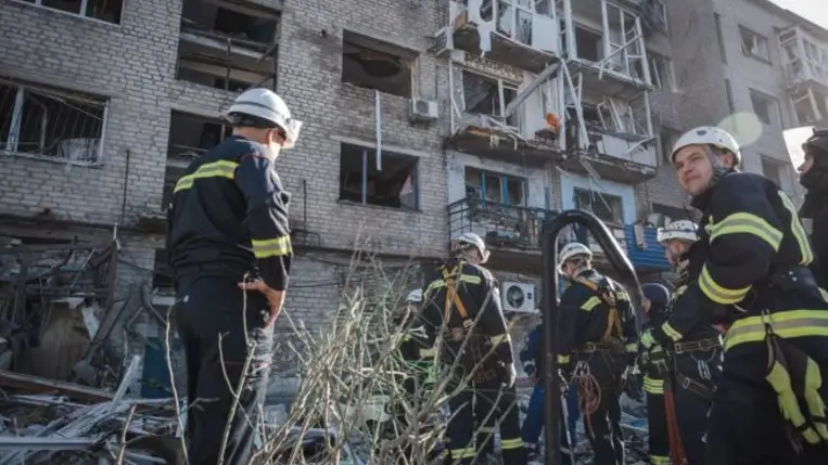 Orosz rakétatámadás. Fotó: t.me/dsns_telegram