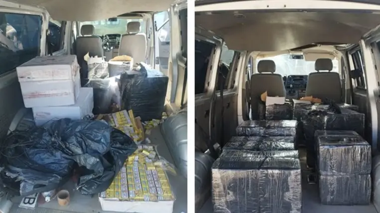 A kárpátaljai csempészek 12 láda cigarettát hagytak hátra. Fotó: Ukrán Állami Határszolgálat