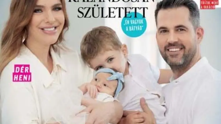 Dér Heni 2 hónapos kislánya tündéri a címlapon: Blankát először mutatta meg