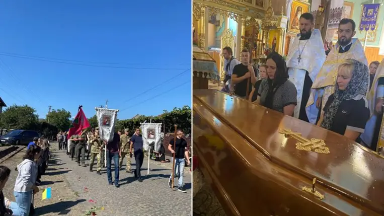 Kárpátalján végső búcsút vettek a 32 éves Jurij Zavagyak elesett katonától. Fotó: Facebook