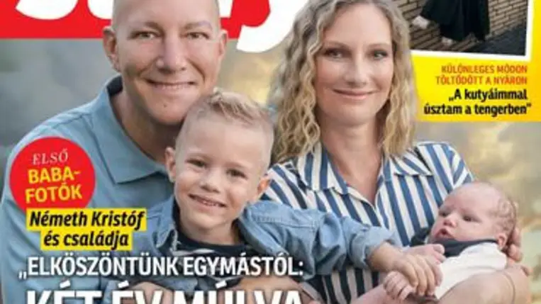 Németh Kristóf másfél hónapos kisfia először címlapon: Olivér tündéri édesanyja karjában