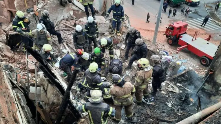 Ukrán kormányzó: az orosz erők csapást mértek egy Harkiv megyei üzlethelyiségre. Fotó: t.me/Klymenko_MVS