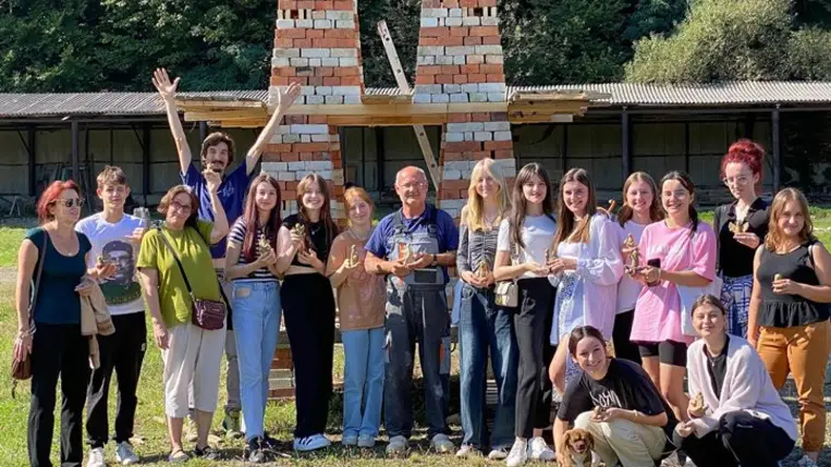 Nemzetközi szobrásztábor Beregszentmiklóson. Fotó: Andrey Avdeenko