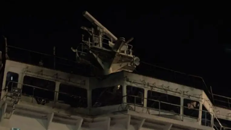 Ukrán parancsnokság: orosz rakéta talált el egy külföldi civil hajót Odesszában. Fotó: t.me/SJTF_Odes