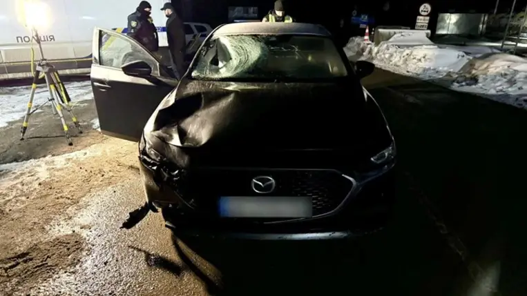 Cserbenhagyásos halálos baleset Kárpátalján. Fotó: Nemzeti Rendőrség