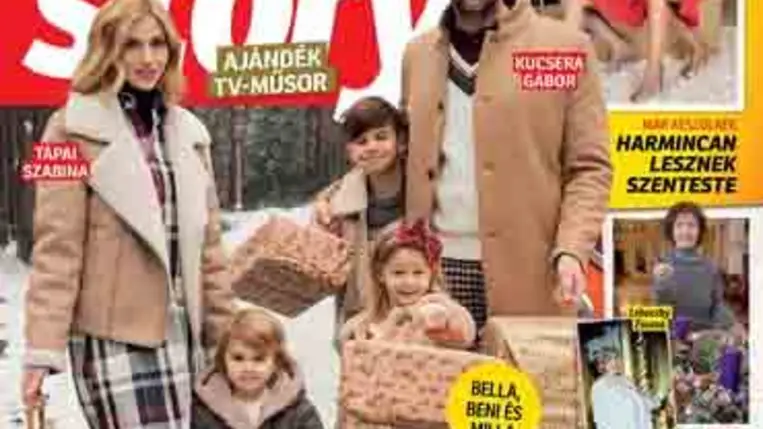Címlapon Kucsera Gábor és Tápai Szabina 3 gyermekükkel