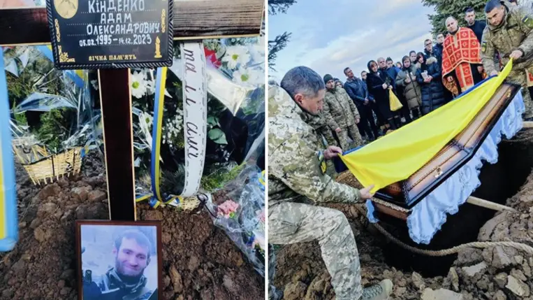 Beregszászban utolsó útjára kísérte a háborúban elesett Adam Kindenkót. Fotó: Babják Zoltán Facebook-oldala