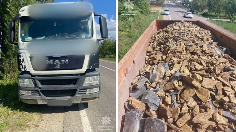 Illegális andezitet szállított Kárpátalján. Fotó: Kárpátaljai Járőrszolgálat