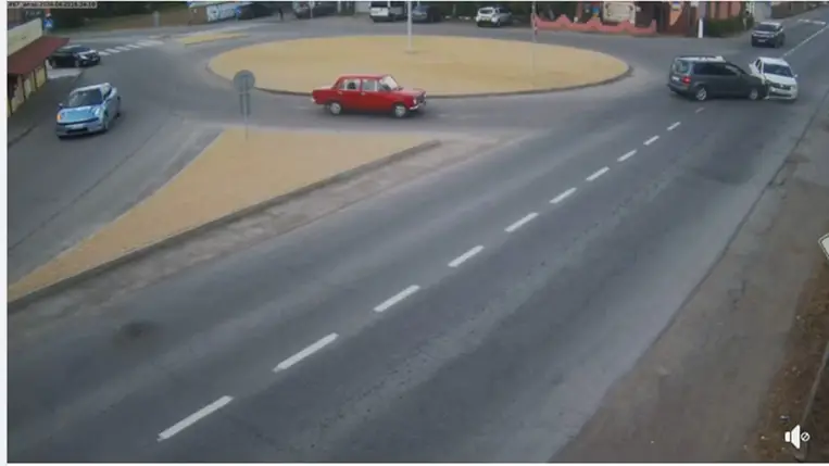 Közúti baleset történt Jánosiban. Fotó: Videórészlet