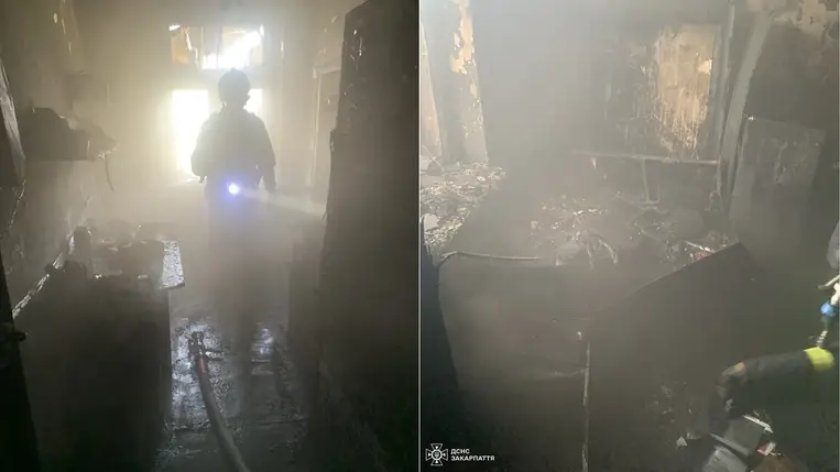 Halálos tűzeset Kárpátalján. Egy 74 éves férfi az áldozat. Fotó: DSZNSZ