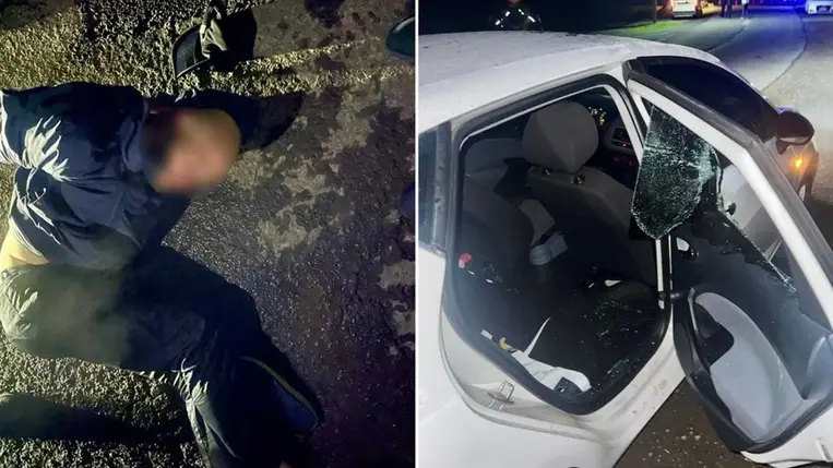 Tüzet nyitott a rendőrökre okmányellenőrzés közben Kárpátalján. Fotó: Nemzeti Rendőrség