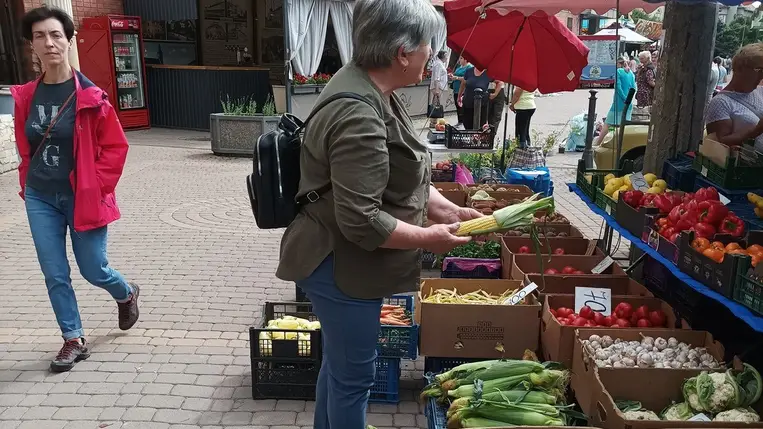 Piacon az első tételek - Csemegekukoricát tessék!  Fotó: Kárpátinfo/Kovács Elemér