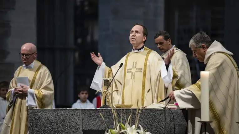 A magyar soros elnökség megnyitása alkalmából Európáért tartottak szentmisét Brüsszelben. Fotó:Bodnár Boglárka. Forrás:MTI