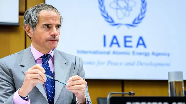 Rafael Grossi, az ENSZ megfigyelőszervezeteként működő Nemzetközi Atomenergia-ügynökség (NAÜ) főigazgatója. (Fotó: MTI/EPA/Max Slovencik)