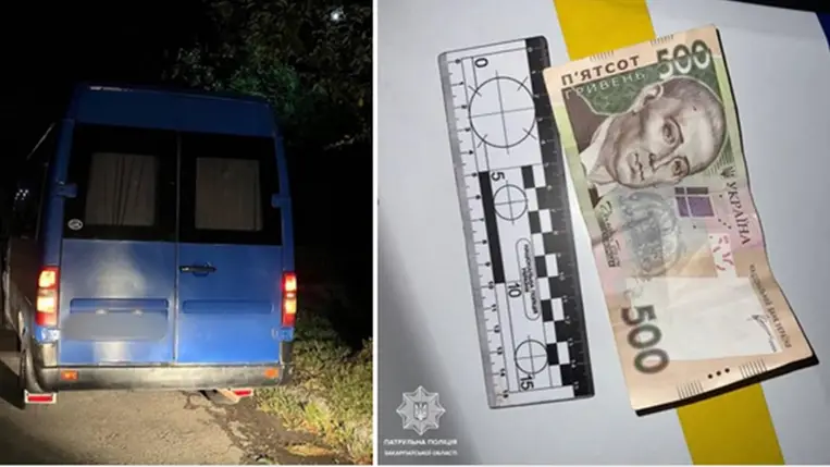 Kárpátalján egy sofőr 500 hrivnya kenőpénzzel akart kibújni a felelőségre vonás alól. Fotó: Kárpátaljai Járőrszolgálat