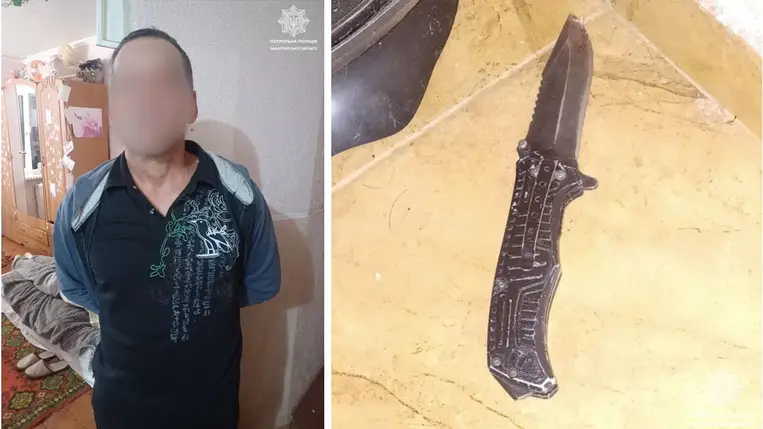 Munkácson családi veszekedés során egy férfi combon szúrta mostohalányát. Fotó:  Kárpátaljai Járőrszolgálat