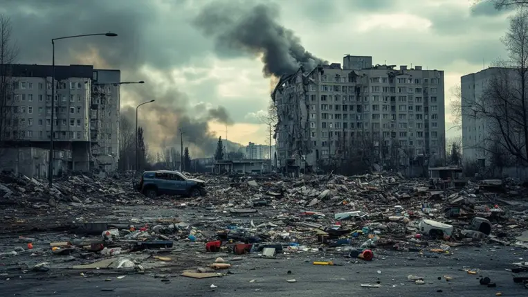 Orosz drón csapódott egy kijevi lakóházba